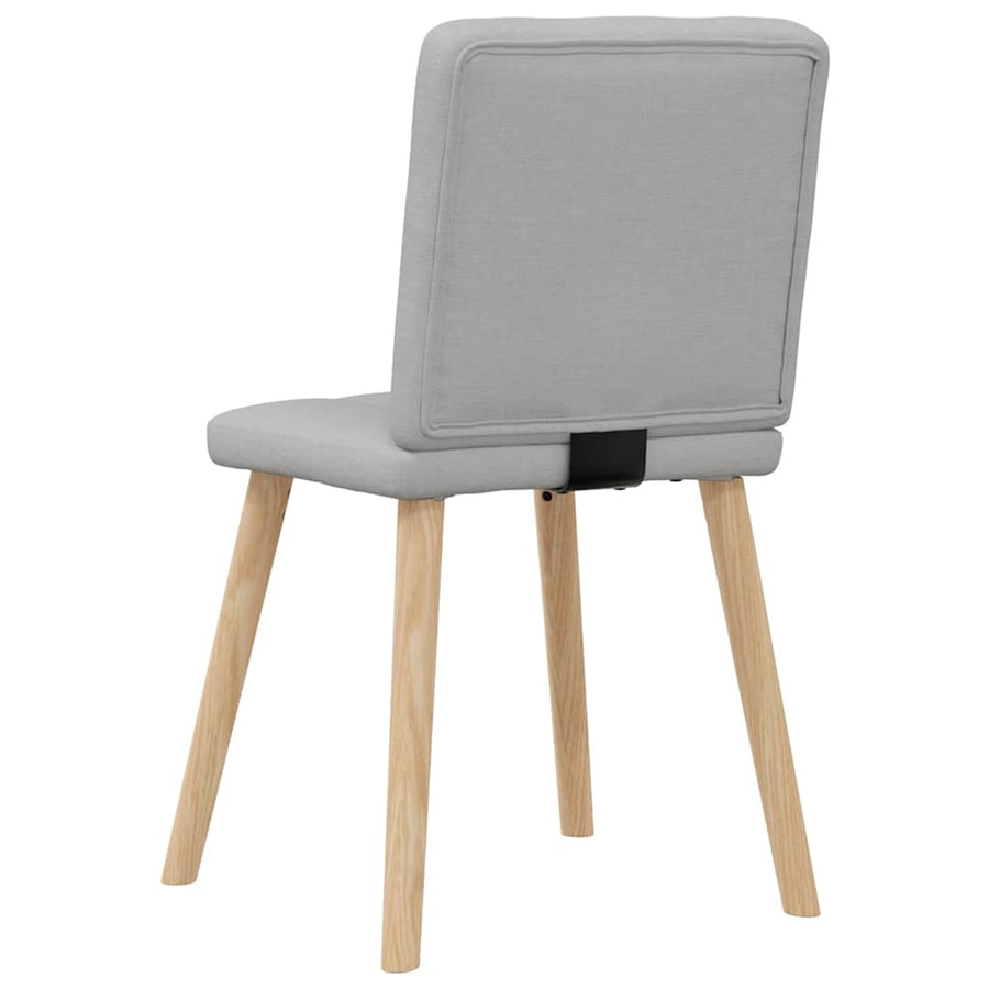 Eetkamerstoelen 2 st stof wolk grijs