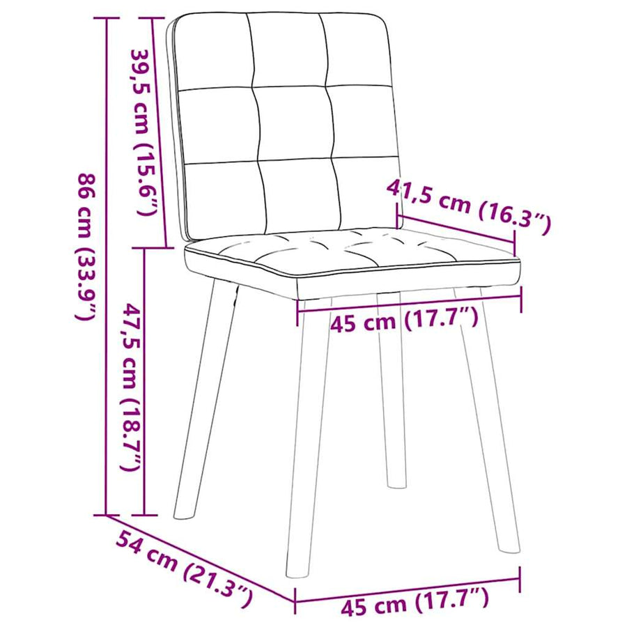 Eetkamerstoelen 2 St Stof Jeansblauw