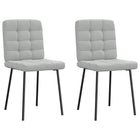 Eetkamerstoelen 2 st fluweel lichtgrijs 45x54x83 cm