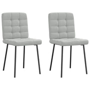 Eetkamerstoelen 2 st fluweel lichtgrijs 45x54x83 cm