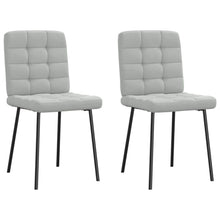 Eetkamerstoelen 2 st fluweel lichtgrijs