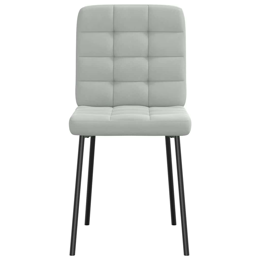Eetkamerstoelen 2 st fluweel lichtgrijs