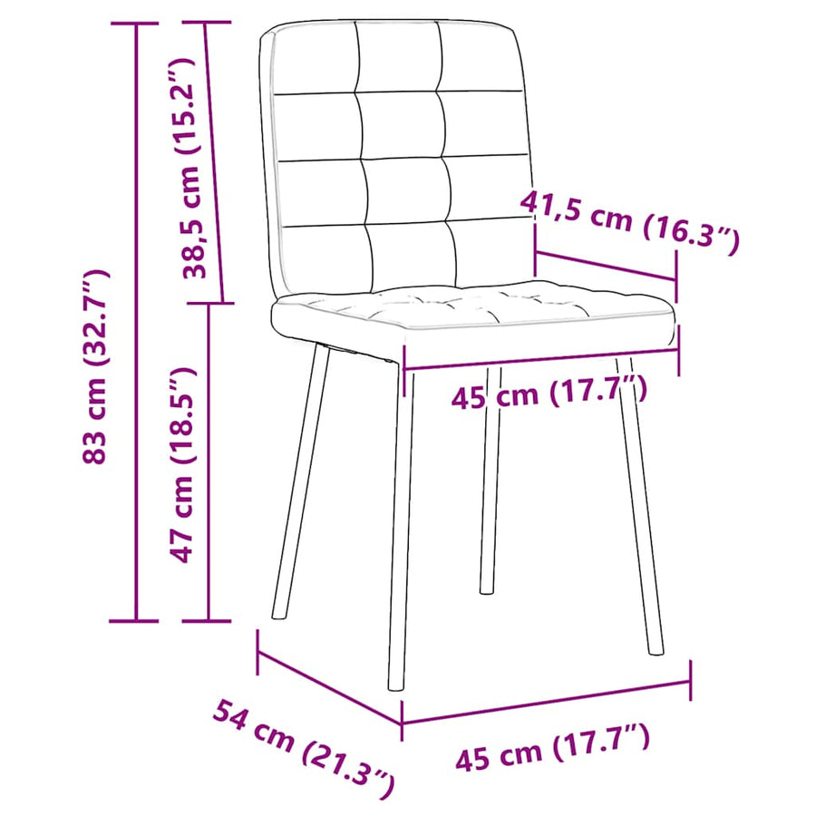 Eetkamerstoelen 2 st fluweel lichtgrijs