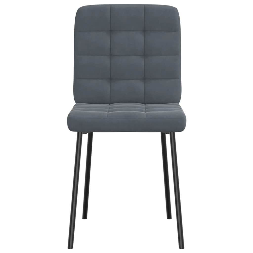 Eetkamerstoelen 2 st fluweel donkergrijs