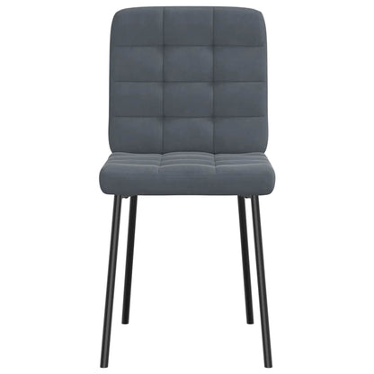 Eetkamerstoelen 2 st fluweel donkergrijs