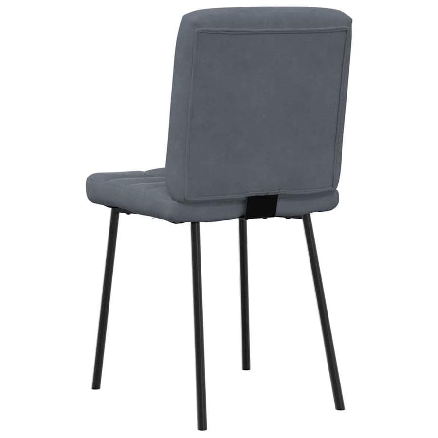 Eetkamerstoelen 2 st fluweel donkergrijs