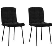 Eetkamerstoelen 2 st fluweel zwart 45x54x83 cm