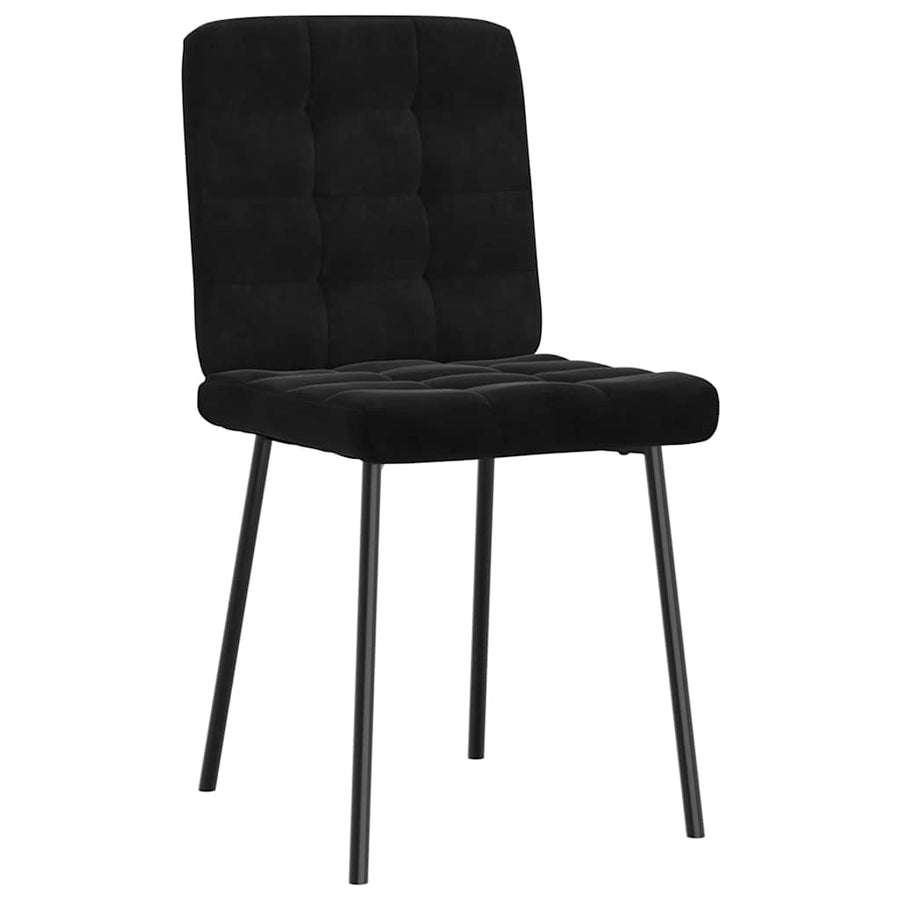 Eetkamerstoelen 2 st fluweel zwart