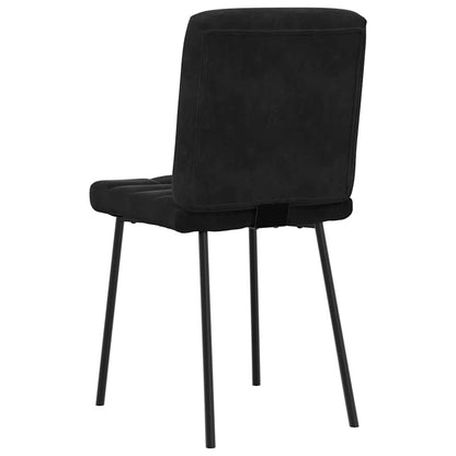 Eetkamerstoelen 2 st fluweel zwart