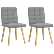 Eetkamerstoelen 2 stuks lichtgrijs 45x54x86 cm