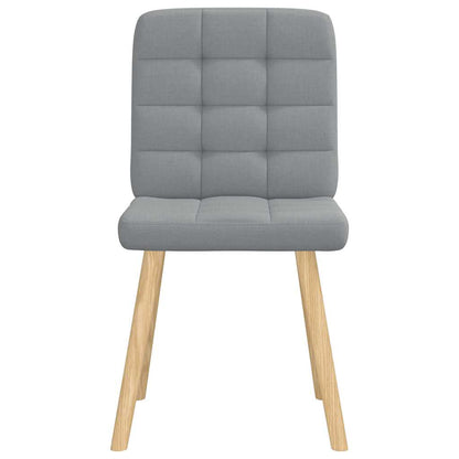 Eetkamerstoelen 2 st stof lichtgrijs