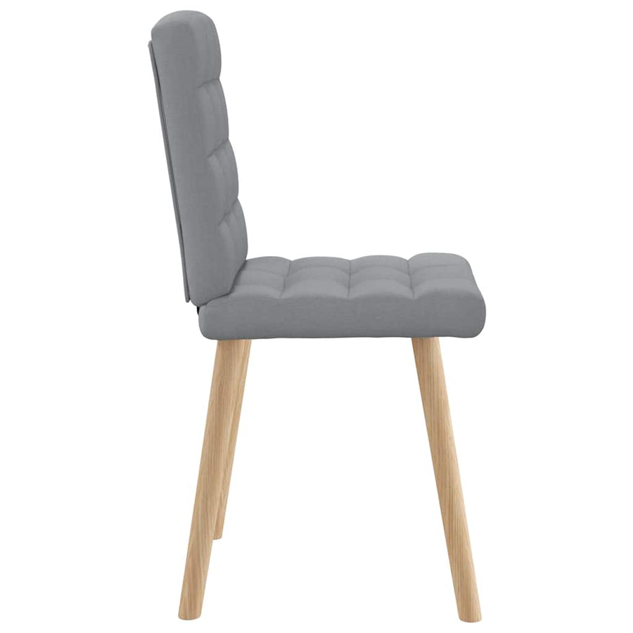 Eetkamerstoelen 2 st stof lichtgrijs