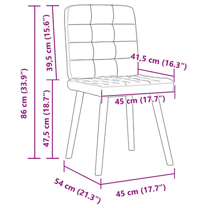 Eetkamerstoelen 2 st stof lichtgrijs
