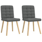 Eetkamerstoelen 2 st donkergrijs polyester 45x54x86 cm