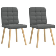 Eetkamerstoelen 2 st donkergrijs polyester 45x54x86 cm