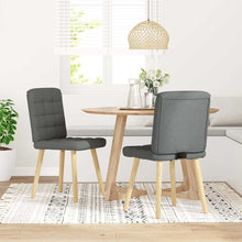 Eetkamerstoelen 2 st stof donkergrijs