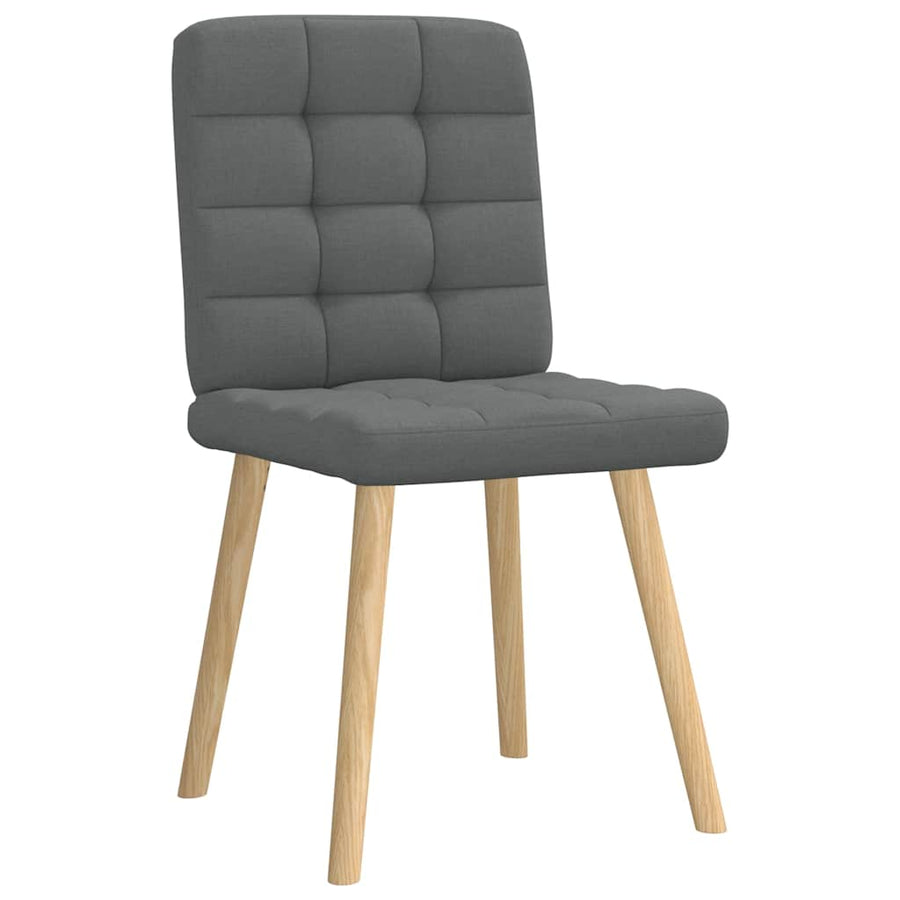 Eetkamerstoelen 2 st stof donkergrijs