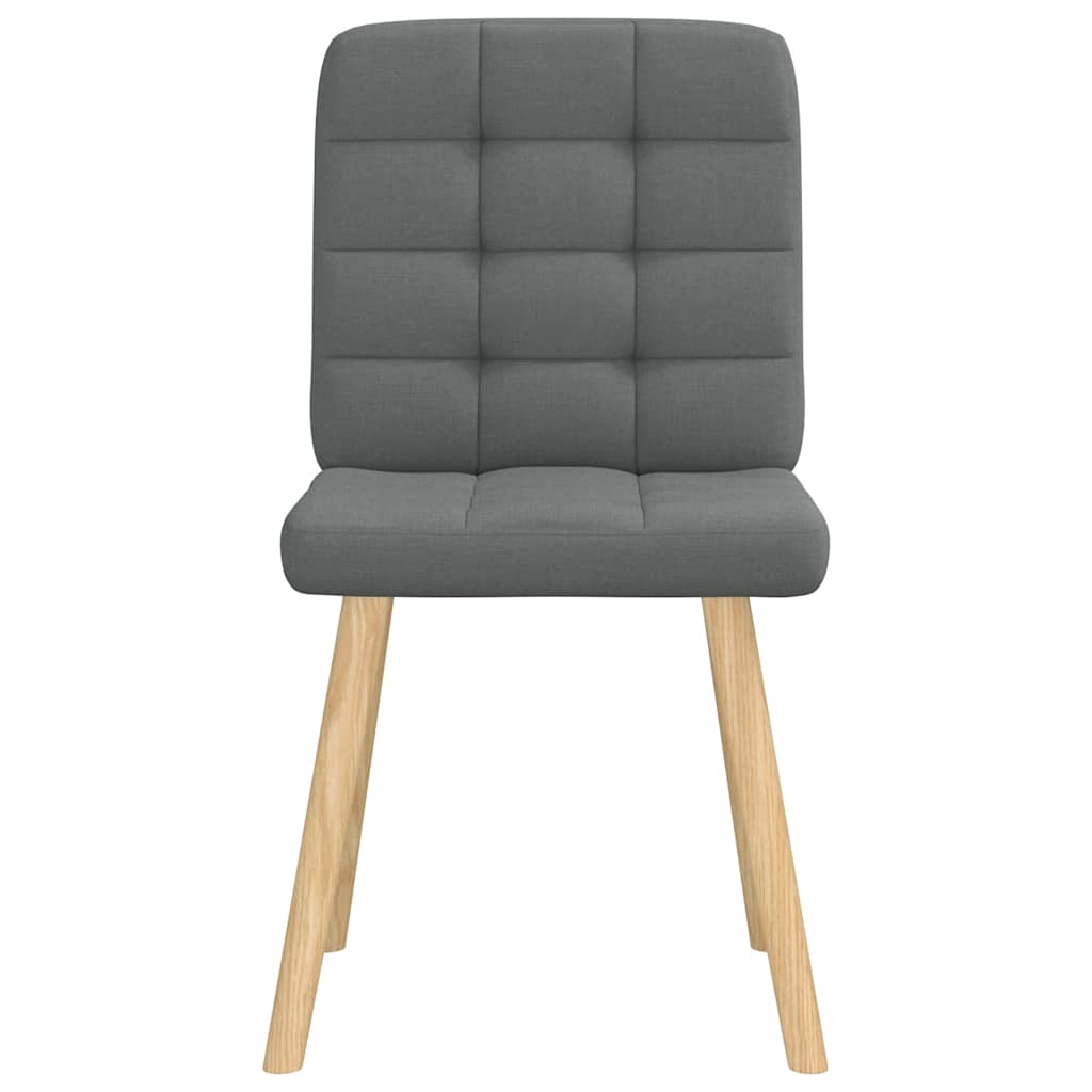 Eetkamerstoelen 2 st stof donkergrijs