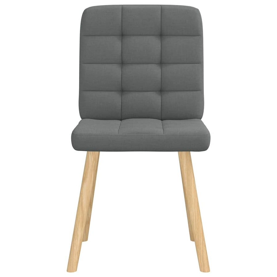 Eetkamerstoelen 2 st stof donkergrijs