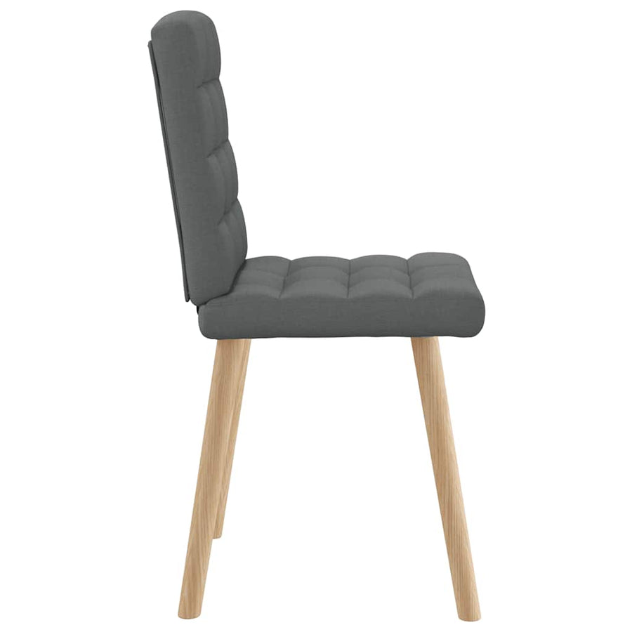 Eetkamerstoelen 2 st stof donkergrijs