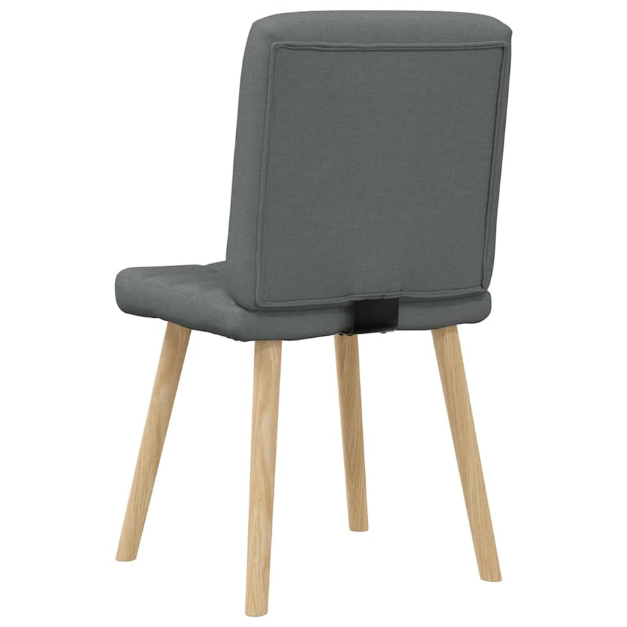 Eetkamerstoelen 2 st stof donkergrijs