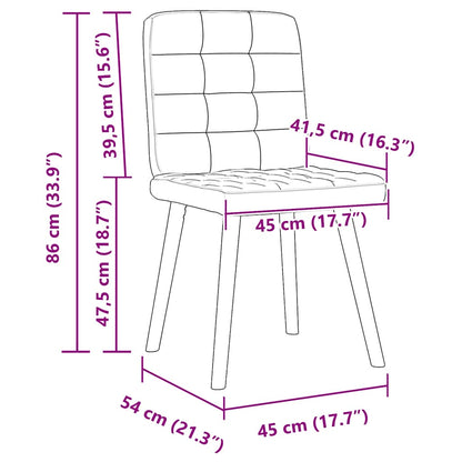 Eetkamerstoelen 2 st stof donkergrijs