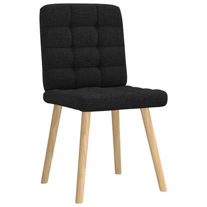 Eetkamerstoelen 2 st stof zwart