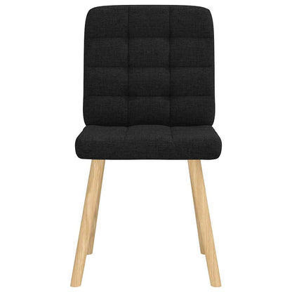 Eetkamerstoelen 2 st stof zwart