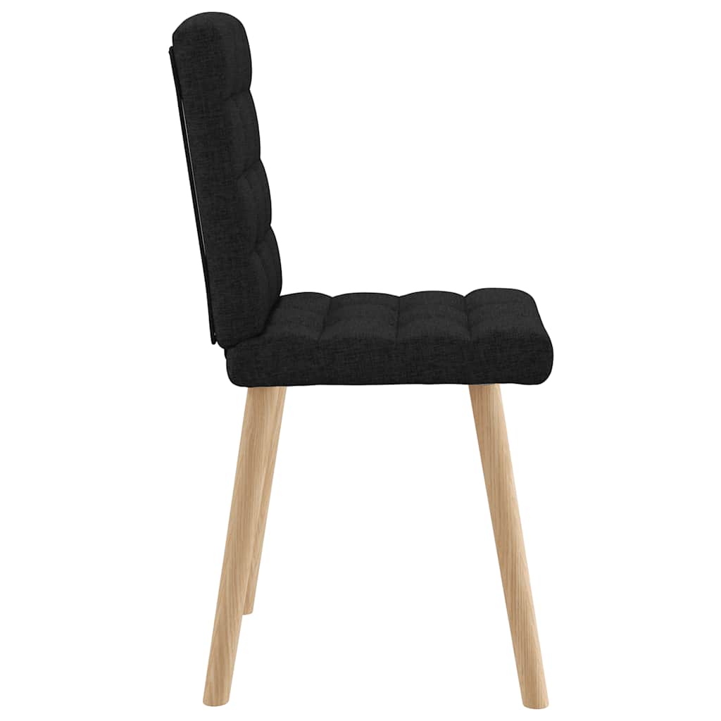 Eetkamerstoelen 2 st stof zwart
