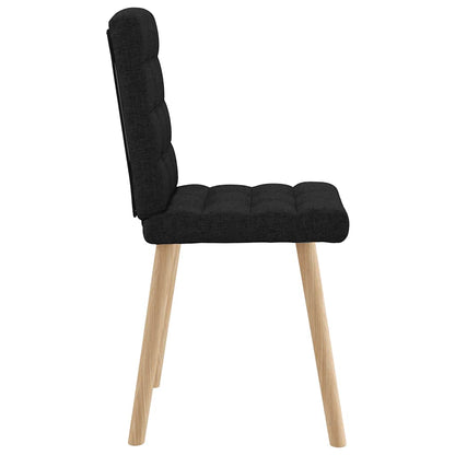 Eetkamerstoelen 2 st stof zwart