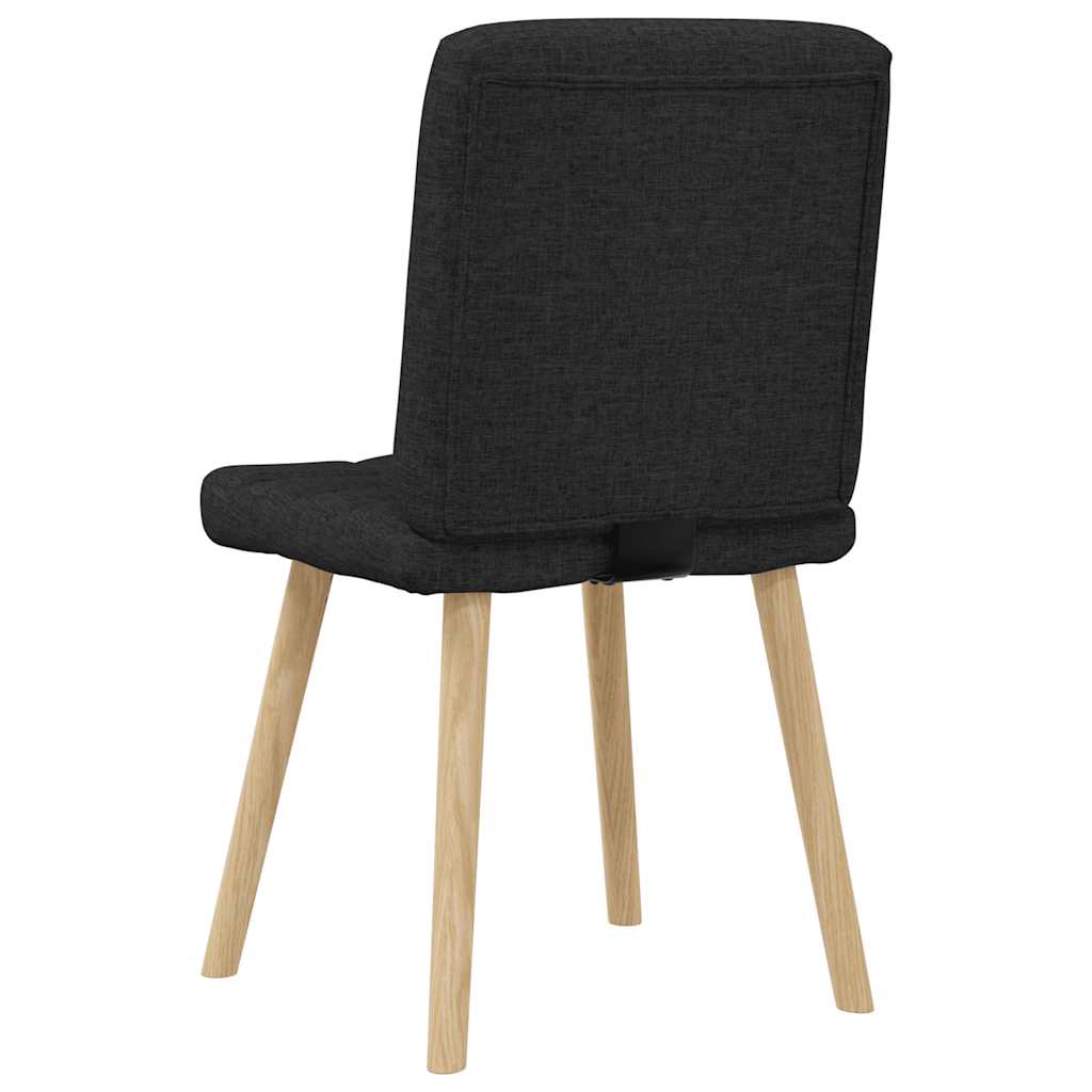 Eetkamerstoelen 2 st stof zwart