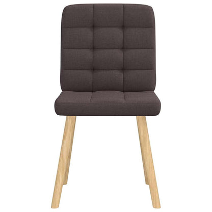 Eetkamerstoelen 2 st stof donkerbruin