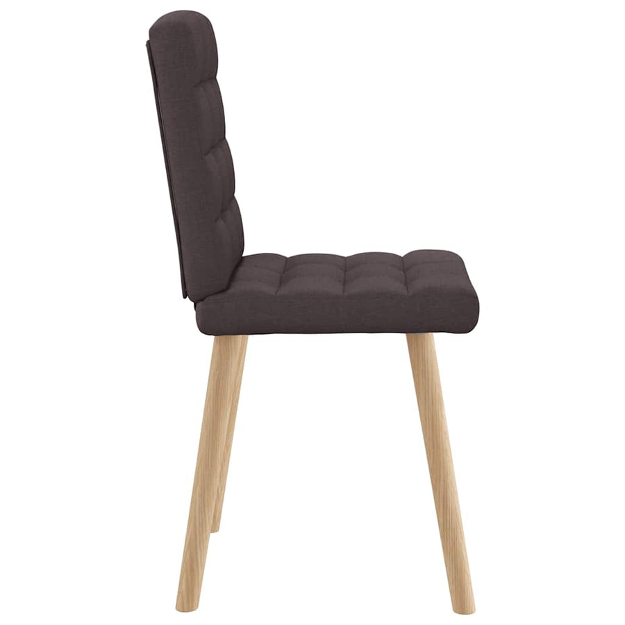 Eetkamerstoelen 2 st stof donkerbruin