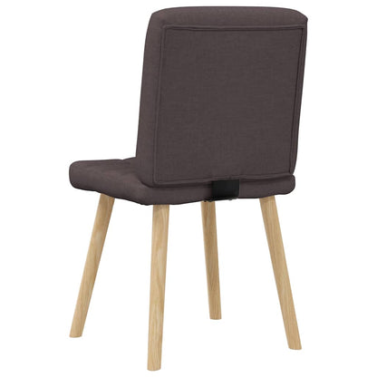 Eetkamerstoelen 2 st stof donkerbruin