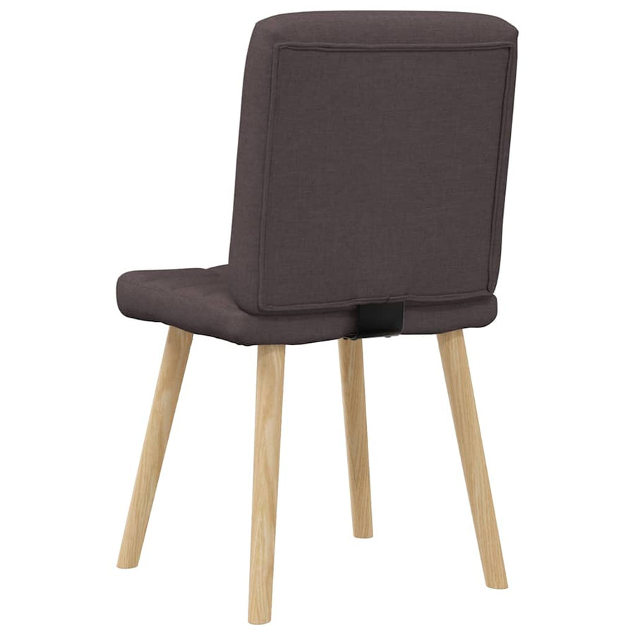 Eetkamerstoelen 2 st stof donkerbruin