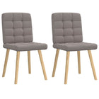 Dining chairs swivel 2 pcs fabric taupe