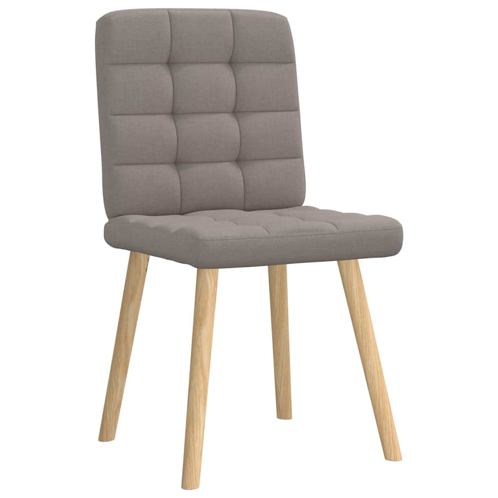 Eetkamerstoelen draaibaar 2 st stof taupe
