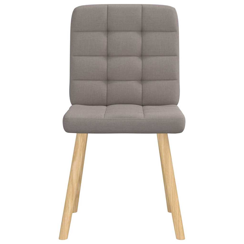 Eetkamerstoelen draaibaar 2 st stof taupe