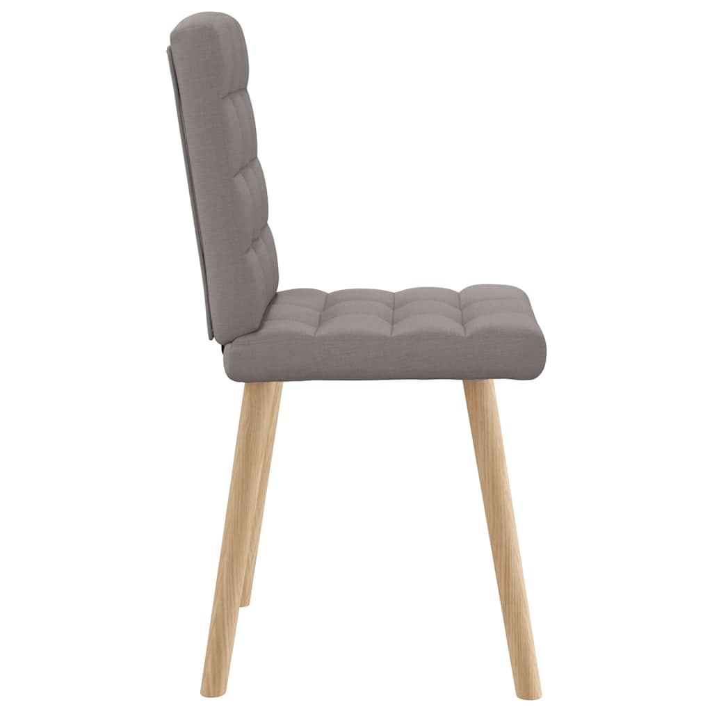 Eetkamerstoelen draaibaar 2 st stof taupe