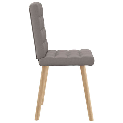 Eetkamerstoelen draaibaar 2 st stof taupe