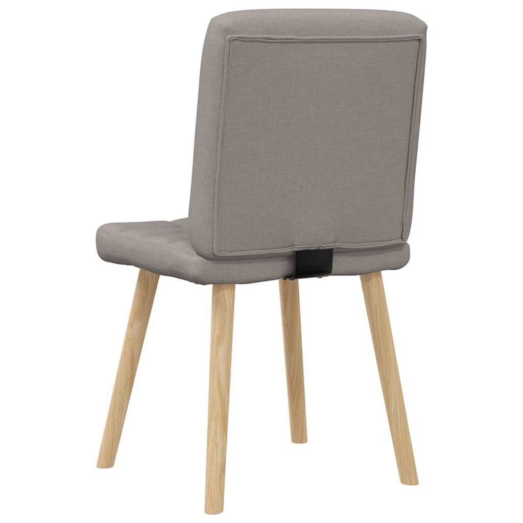 Eetkamerstoelen draaibaar 2 st stof taupe