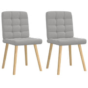 Eetkamerstoelen 2 stuks stof wolk grijs 45x54x86 cm