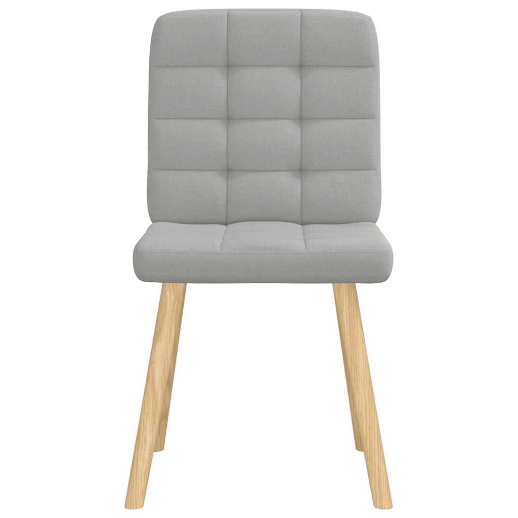 Eetkamerstoelen 2 st stof wolk grijs