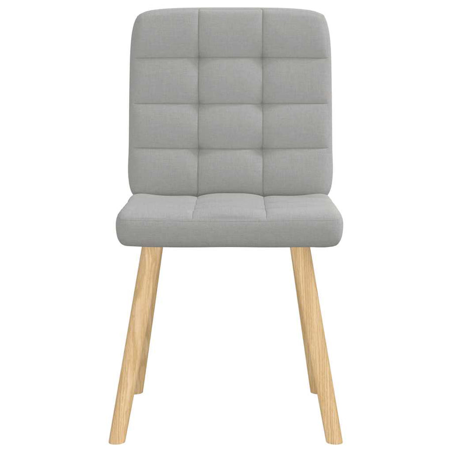 Eetkamerstoelen 2 st stof wolk grijs