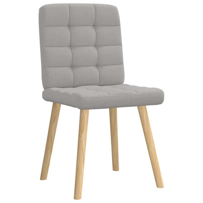 Eetkamerstoelen 2 st stof wolk grijs