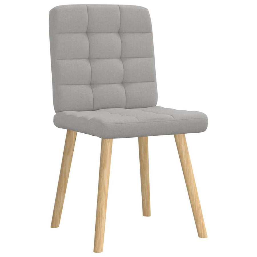 Eetkamerstoelen 2 st stof wolk grijs
