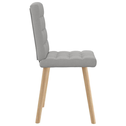 Eetkamerstoelen 2 st stof wolk grijs