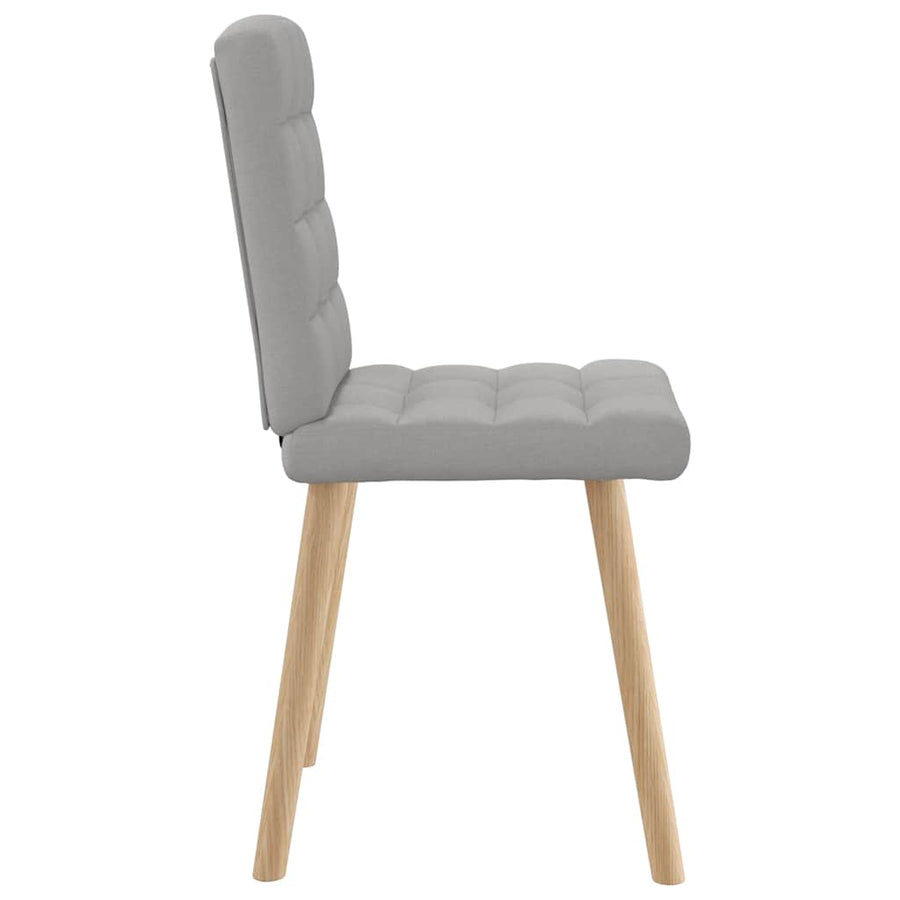 Eetkamerstoelen 2 st stof wolk grijs