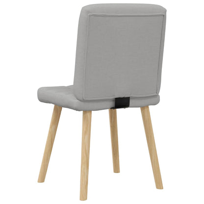 Eetkamerstoelen 2 st stof wolk grijs