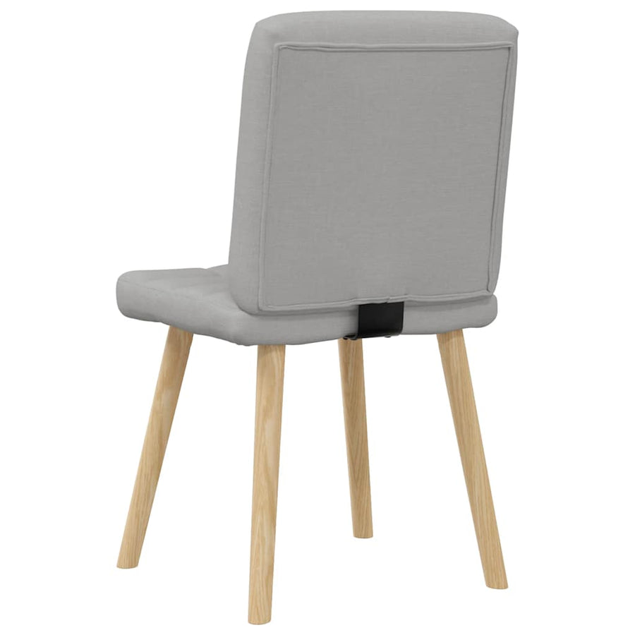 Eetkamerstoelen 2 st stof wolk grijs